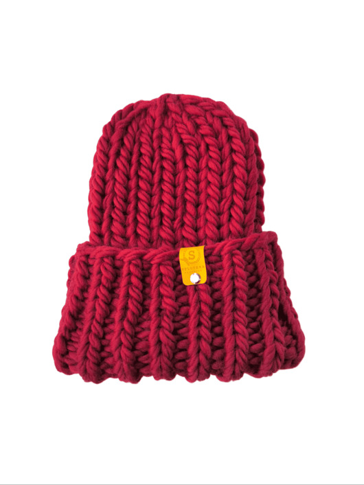 czapki damskie Wełniana czapka zimowa peruvian WOOLY wino