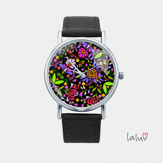 Zegarek z grafiką FLOWER POWER laluv