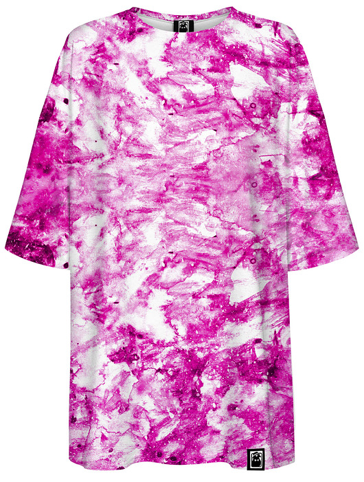 t-shirt damskie DR.CROW T-shirt Damski Oversize Marble Pink