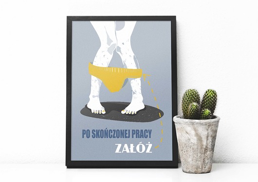 Praca - plakat A3/B2 Justyna Mioduszewska