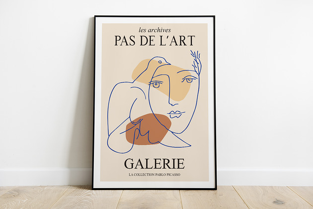Pablo Picasso, grafika modern, inspiracja Pas De LArt