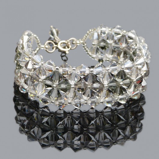 Bransoletka kryształ Swarovski Sparkling Grey ArtFabryka Kasia Wyrzykowska