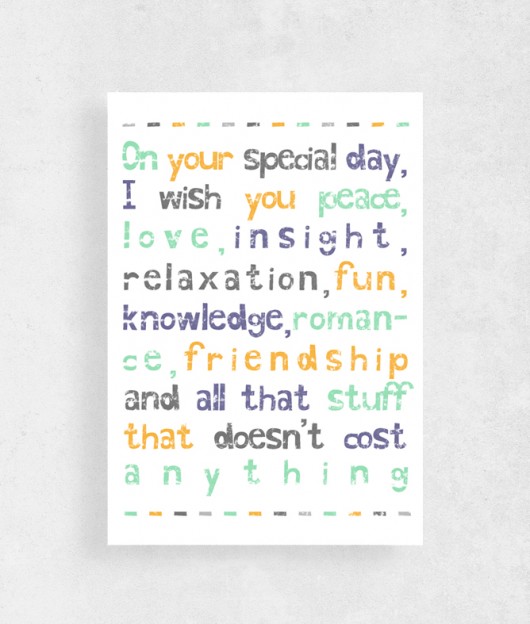 Kartka urodzinowa | A5 | On your special day(..) wejustlikeprints