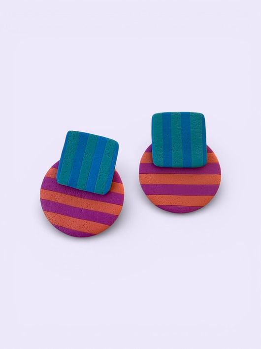 kolczyki z masy plastycznej Kolczyki Funky