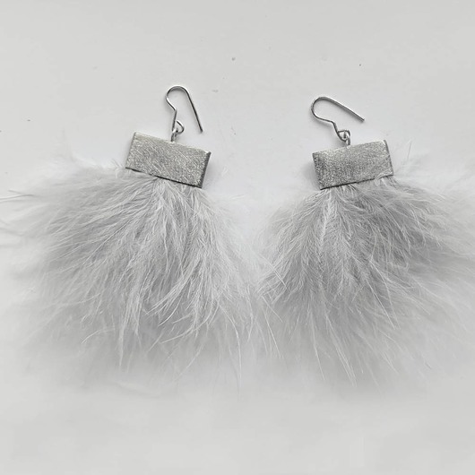 kolczyki z piórami PIÓRKO kolczyki
