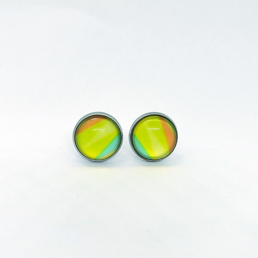 kolczyki szklane Kolczyki - Żółte - małe