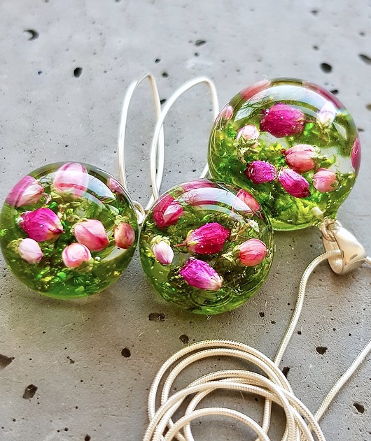zestaw-wrzos z mchem Grol Jewellery