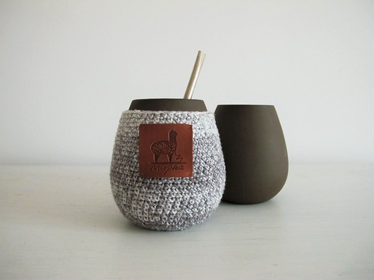 Ceramiczne matero, kubek do picia yerba mate. Mupka