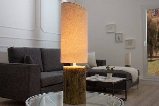 Lampa stołowa Tree Trunk beż beton 60cm Home Design