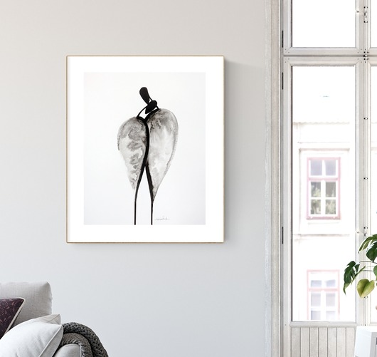 grafika 40 x 50 cm wykonana ręcznie, abstrakcja Krystyna Siwek Art