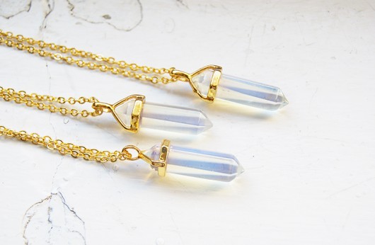 Opal – naszyjnik stone design gold Lili in the Garden