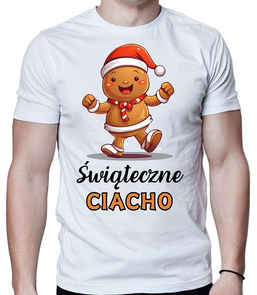 t-shirty męskie Koszulka świąteczna prezent pod choinkę świąteczne ciacho t-shirt