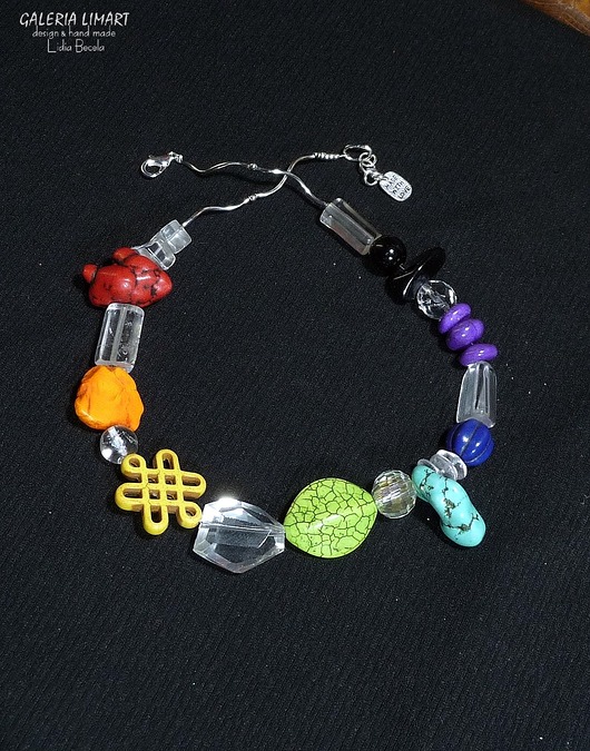 naszyjniki - inne Naszyjnik optymistyczny dla osoby z fantazją Unikalny prezent handmade