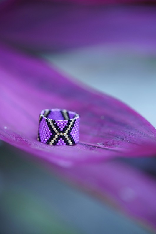 pierścionki - różne Pierścionek Beadingowy PinkWild