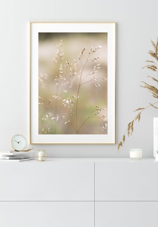 PLAKAT trawa beżowy nude natura black dot studio