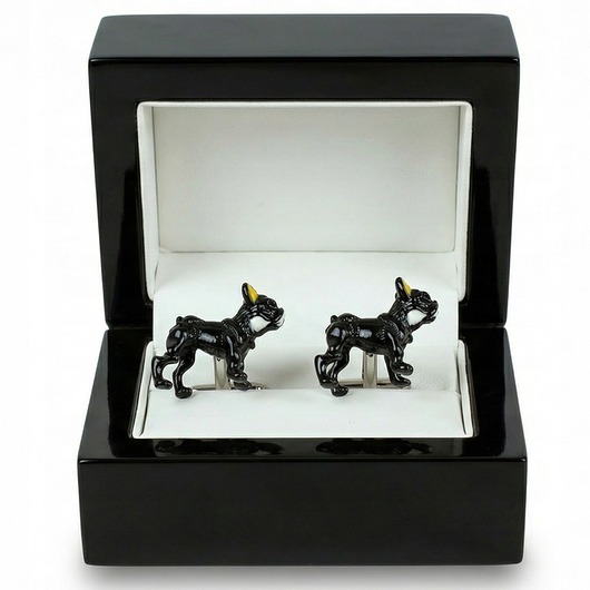 spinki do mankietów SPINKI DO MANKIETÓW koszuli mankietu pies buldog