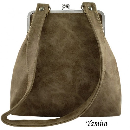 Torebka XL :: classic dark beige leather :: yamira