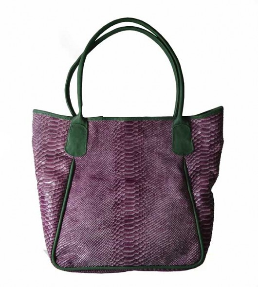 Creature - Snake Purple on Green Kat of Colours