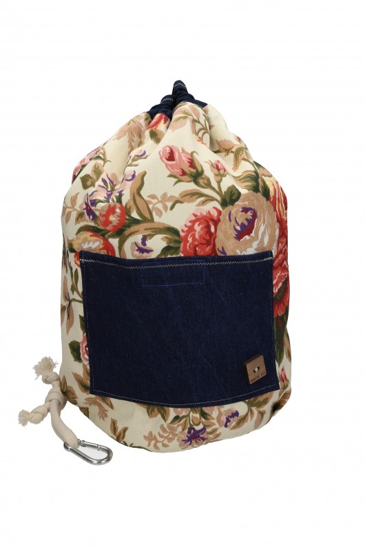 Dwustronny worek na plecy SACK IT! rose/jeans SACK IT