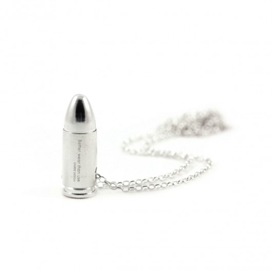 Better Wear Than Use- Small Bullet (silver) Unikke Design