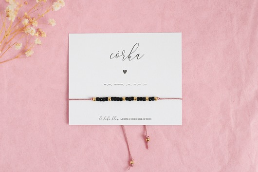 CÓRKA Morse Code Bracelet Le Boho Bleu
