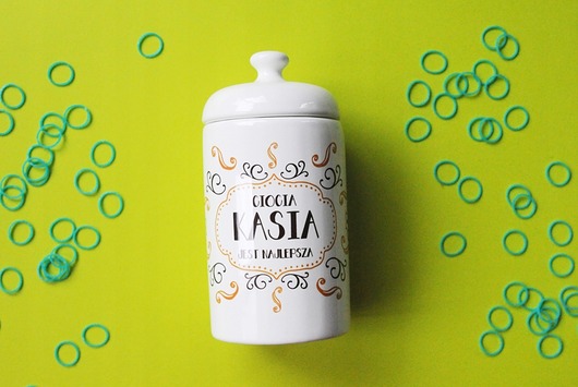pojemniki kuchenne Pojemnik dla Cioci z imieniem do kuchni, 500ml,