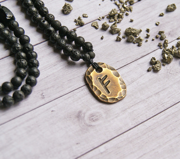 biżuteria męska Runa FEHU : bogactwo materialne i duchowe