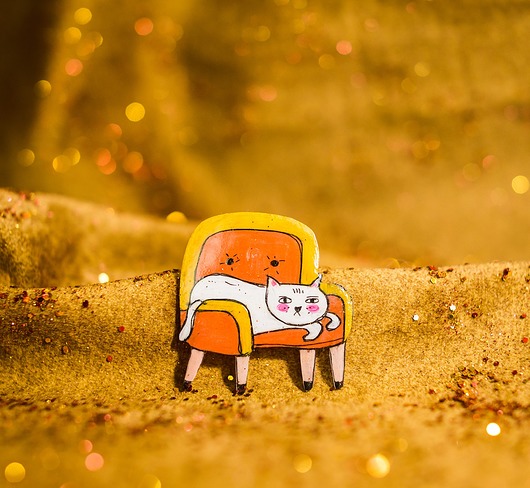 broszki Broszka obraza kociego majestatu