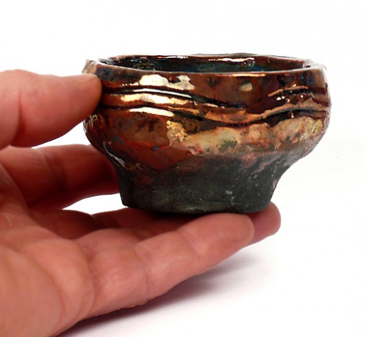 czarka do herbaty &quot;raku&quot; bluefrog
