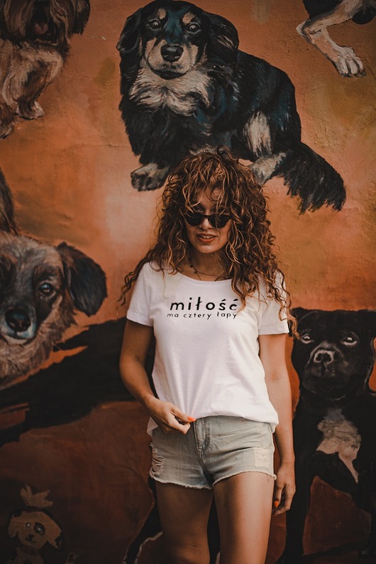 t-shirt damskie miłość ma cztery łapy