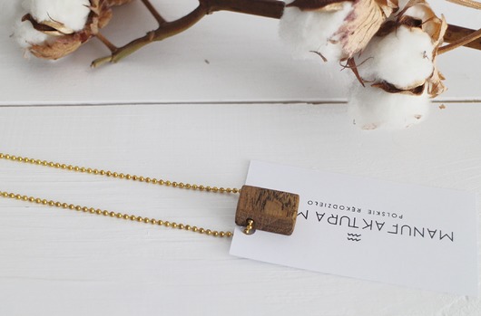 WOOD MINI - minimalistyczny naszyjnik  MANUFAKTURA MILO
