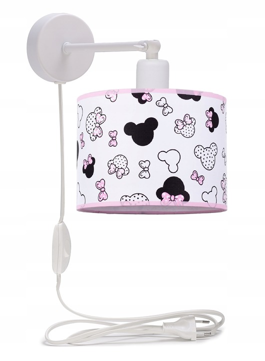 lampy do pokoju dziecka Kinkiet dla dziewczynki w myszki miki