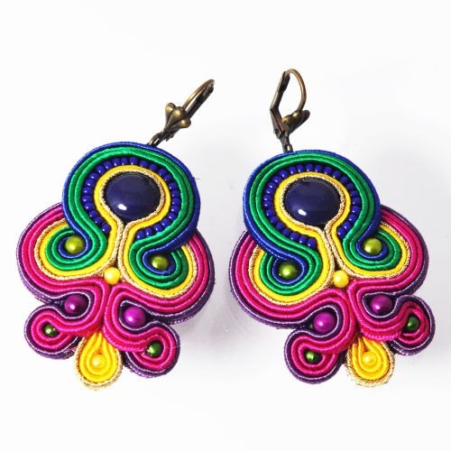 kolczyki soutache Sutaszowe kolczyki COLOURS