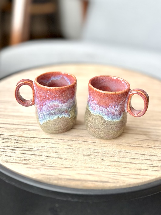 kubki Ceramiczne kubki do espresso dla dwojga, 2 