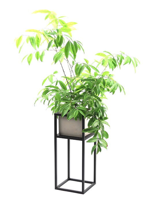 kwietniki Kwietnik Metalowy Stojak na kwiaty 60x24.5cm czarny LOFT