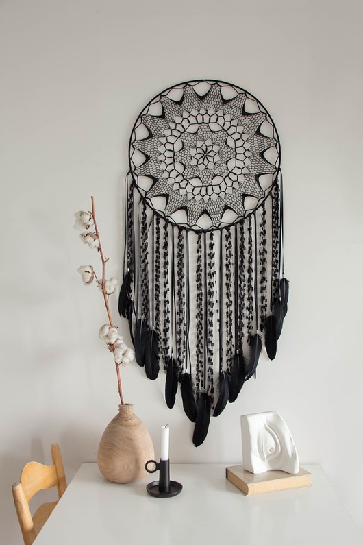 łapacze snów Czarny łapacz snów Dream catcher