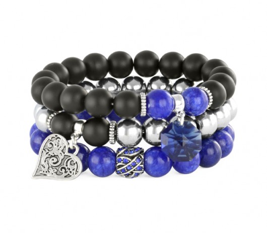 Black, silver & cornflower set. Lavoga