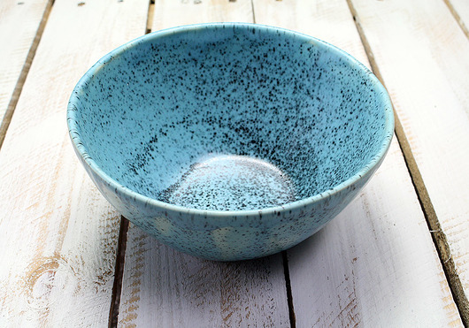 miska  wysoka - NIebieska w kropeczki Studio Mini Forma