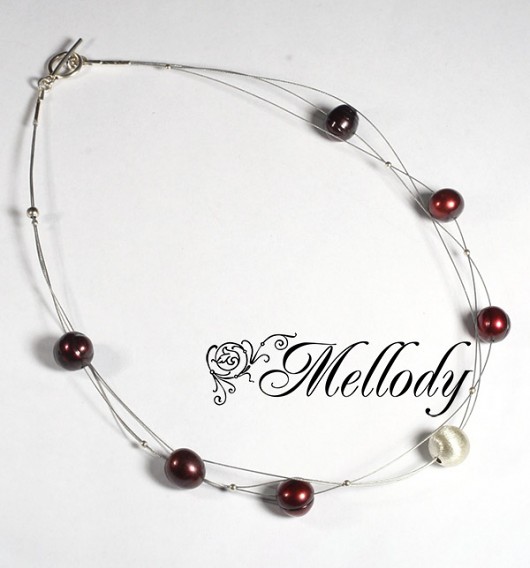 Burgundowe perły mellody