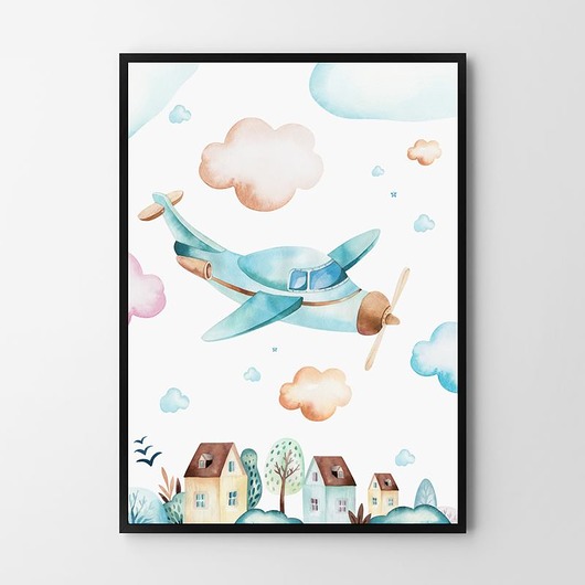 Plakat Samolocik - plakaty do pokoju dziecka HOG STUDIO