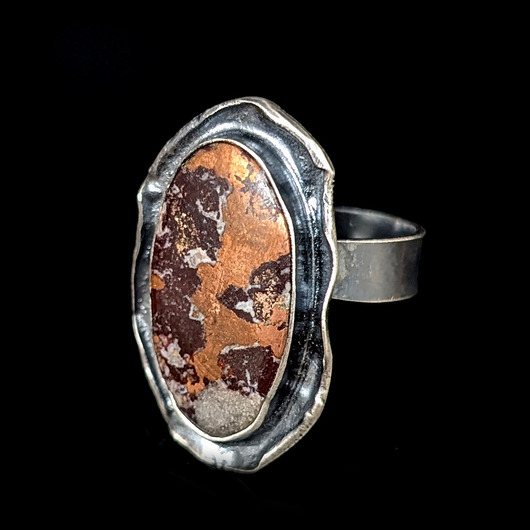 pierścionki srebrne Pierścionek gold & copper