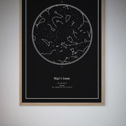 plakaty Plakat - Twoja mapa nieba - black