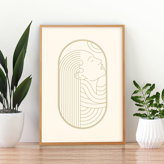 Plakat Piękna Kobieta - Art Deco trochę na ścianę