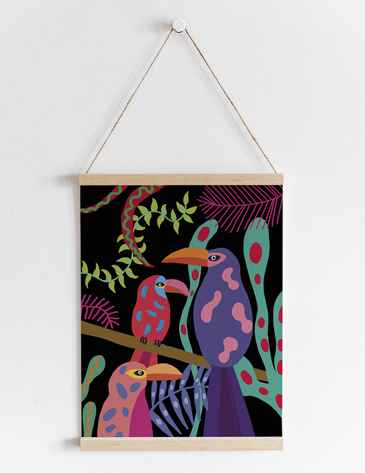 Plakat Tukany Natka Wieczorek ilustracje