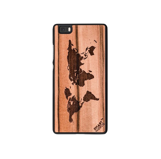 OBUDOWA, HUAWEI P8 LITE, MAPA ŚWIATA Smartwoods