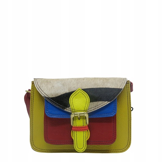 torby na ramię Skórzana torebka damska regulowany pasek oryginalna listonoszka eko OLIVKA