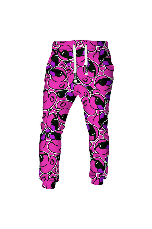 spodnie męskie Męskie Spodnie Fullprint DR.CROW Kaczki Pink