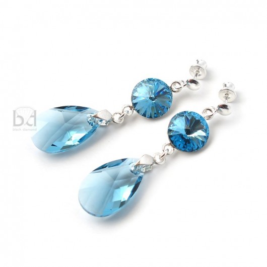 W błękitach kryształ swarovski Black Diamond
