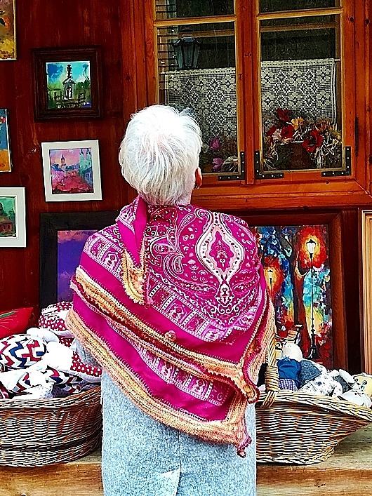 Chusta duża Magia Koloru ZeStrychu Handmade