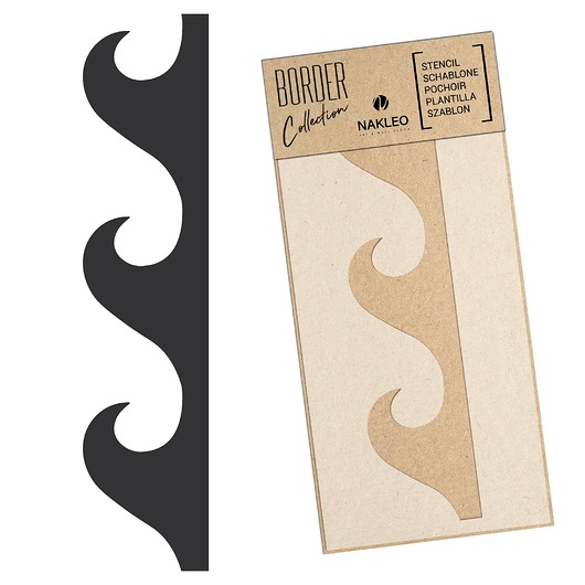 tapety i naklejki ścienne Szablon malarski border // FALA #1